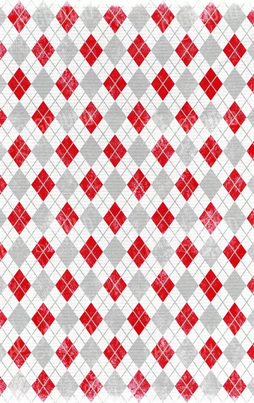 Argyle Red 10X16 Ultracloth ( 120 X 192 Inch ) Backdrop