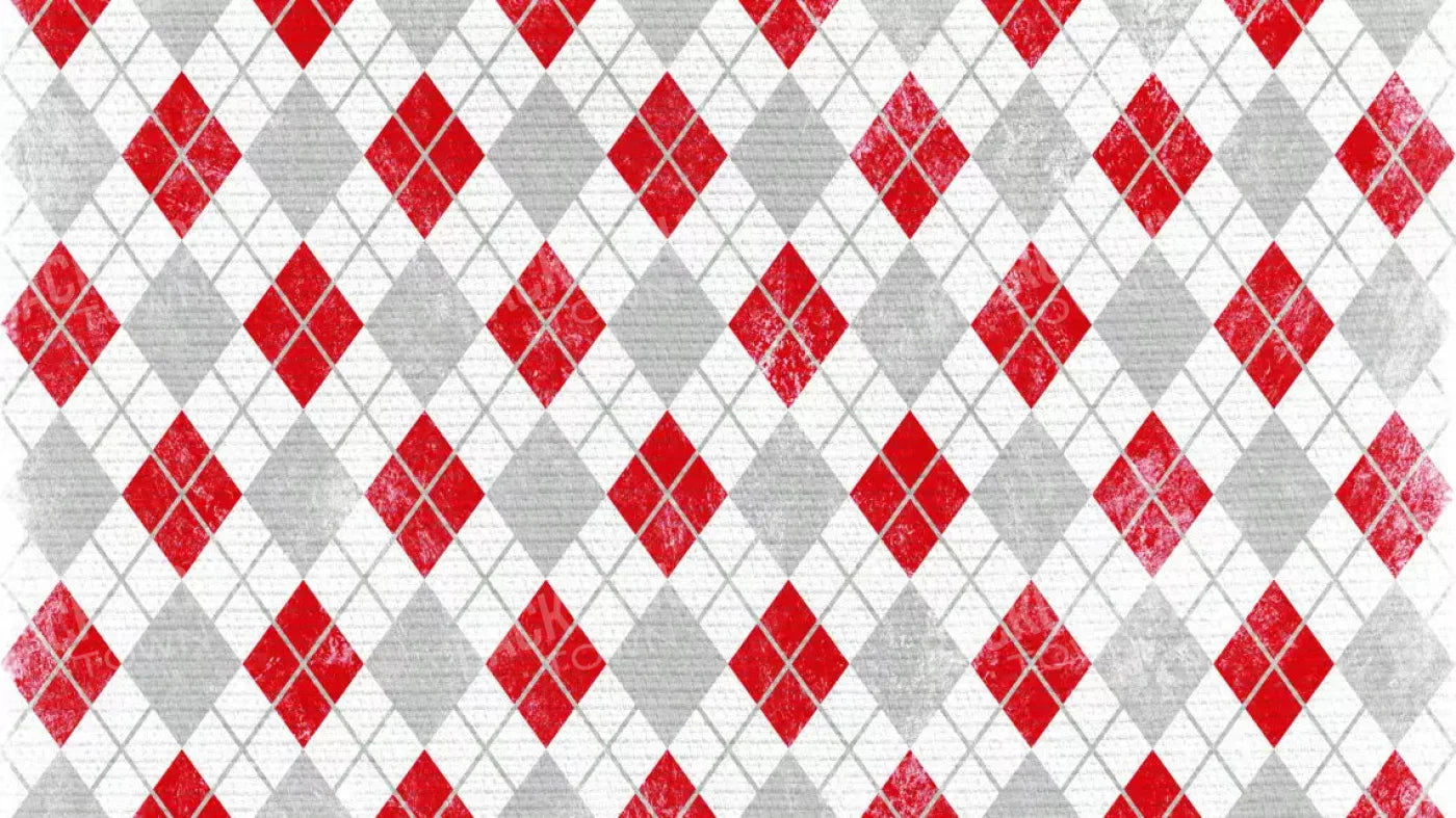 Argyle Red 14X8 Ultracloth ( 168 X 96 Inch ) Backdrop