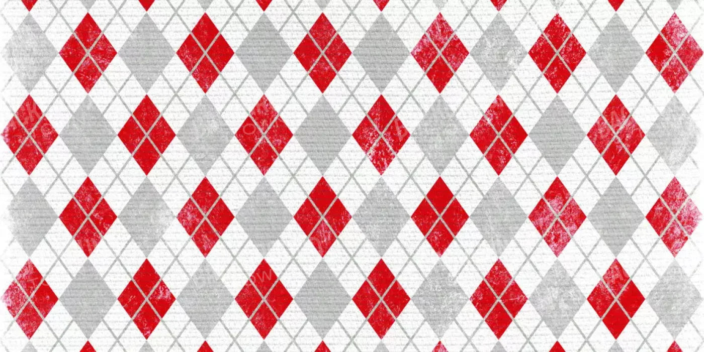 Argyle Red 20X10 Ultracloth ( 240 X 120 Inch ) Backdrop