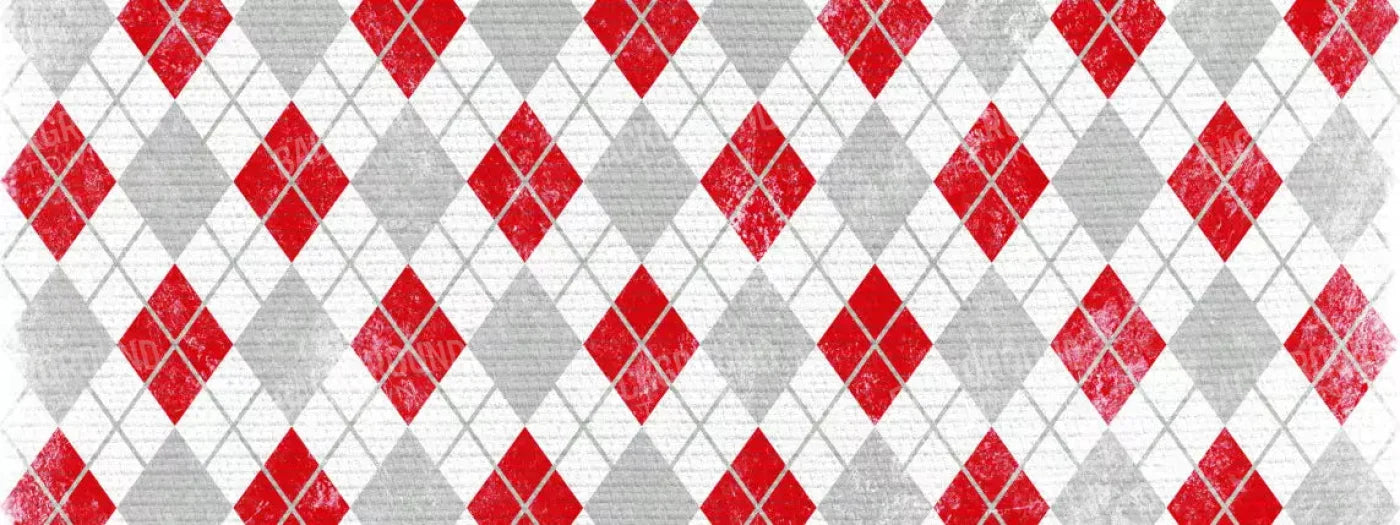 Argyle Red 20X8 Ultracloth ( 240 X 96 Inch ) Backdrop