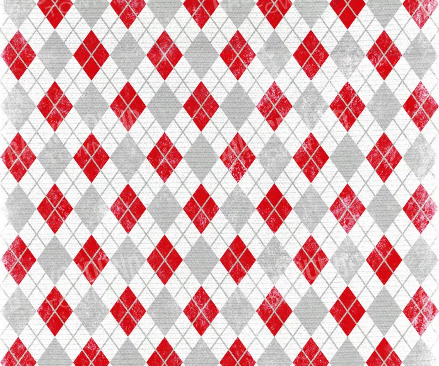 Argyle Red 5X42 Fleece ( 60 X 50 Inch ) Backdrop