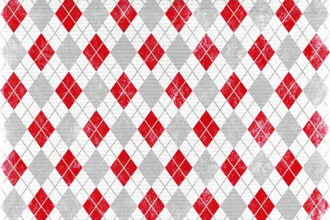 Argyle Red 5X4 Rubbermat Floor ( 60 X 48 Inch ) Backdrop
