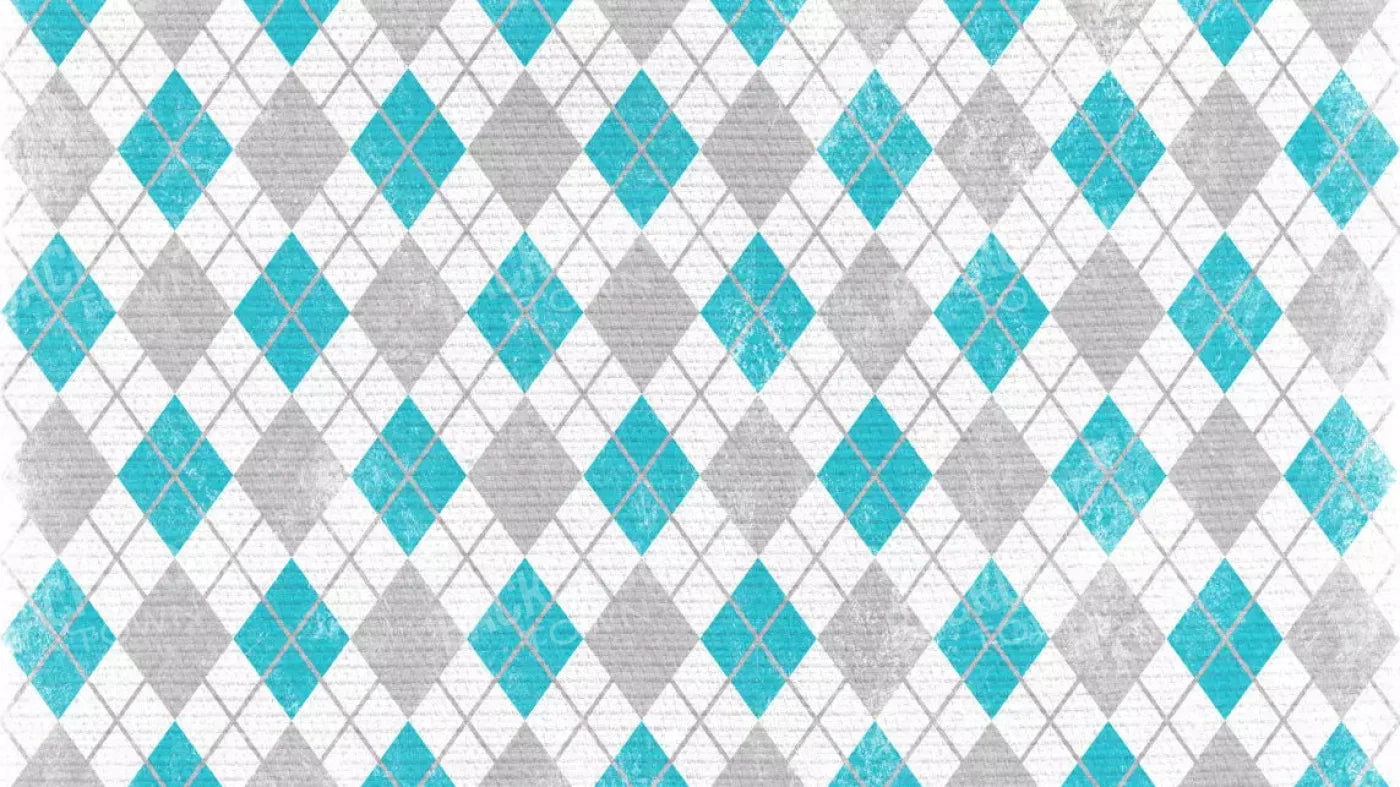 Argyle Teal 14X8 Ultracloth ( 168 X 96 Inch ) Backdrop
