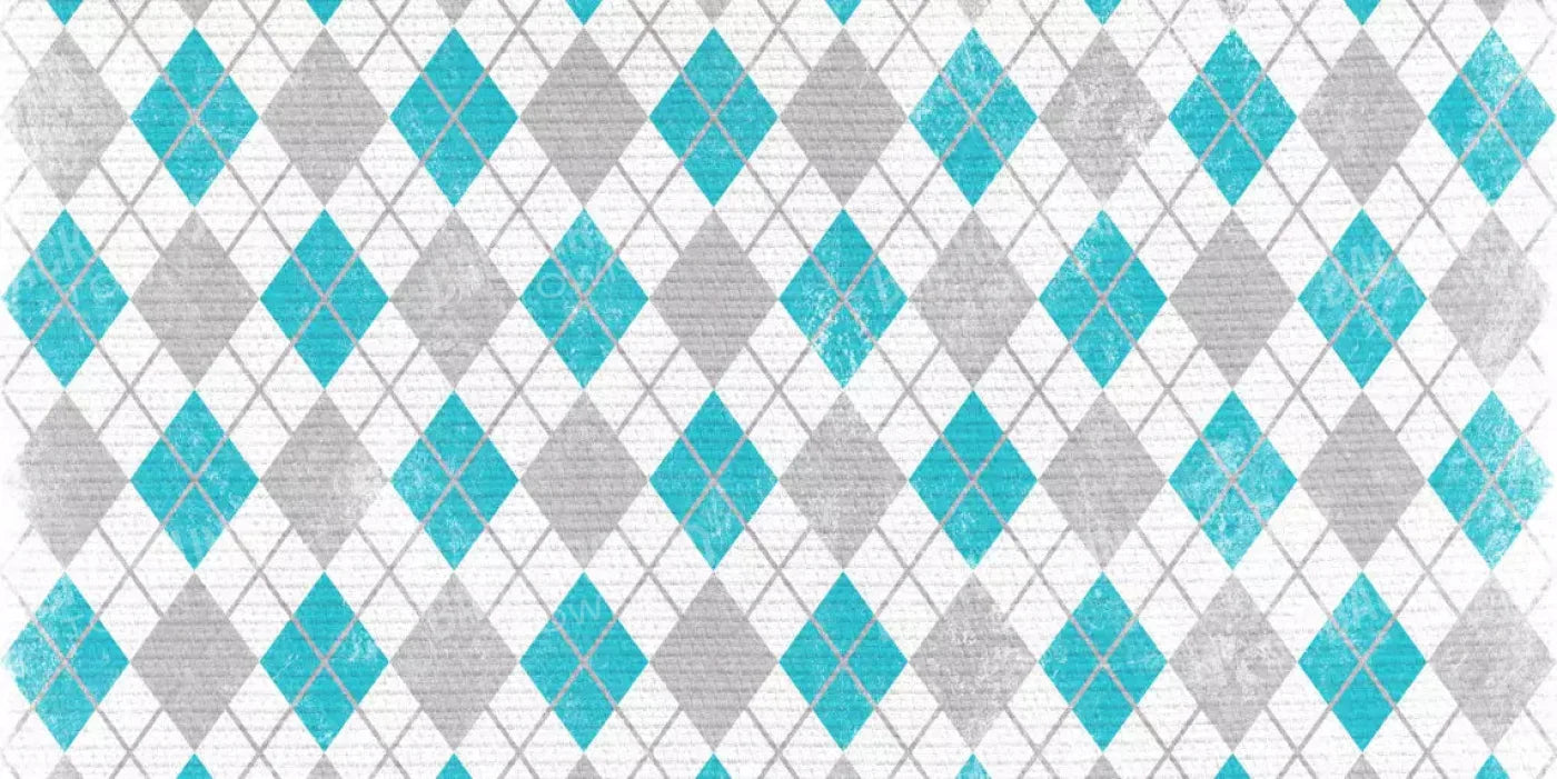 Argyle Teal 20X10 Ultracloth ( 240 X 120 Inch ) Backdrop