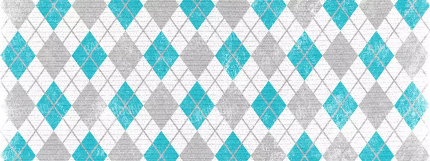 Argyle Teal 20X8 Ultracloth ( 240 X 96 Inch ) Backdrop