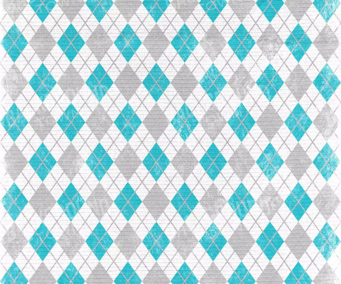 Argyle Teal 5X42 Fleece ( 60 X 50 Inch ) Backdrop