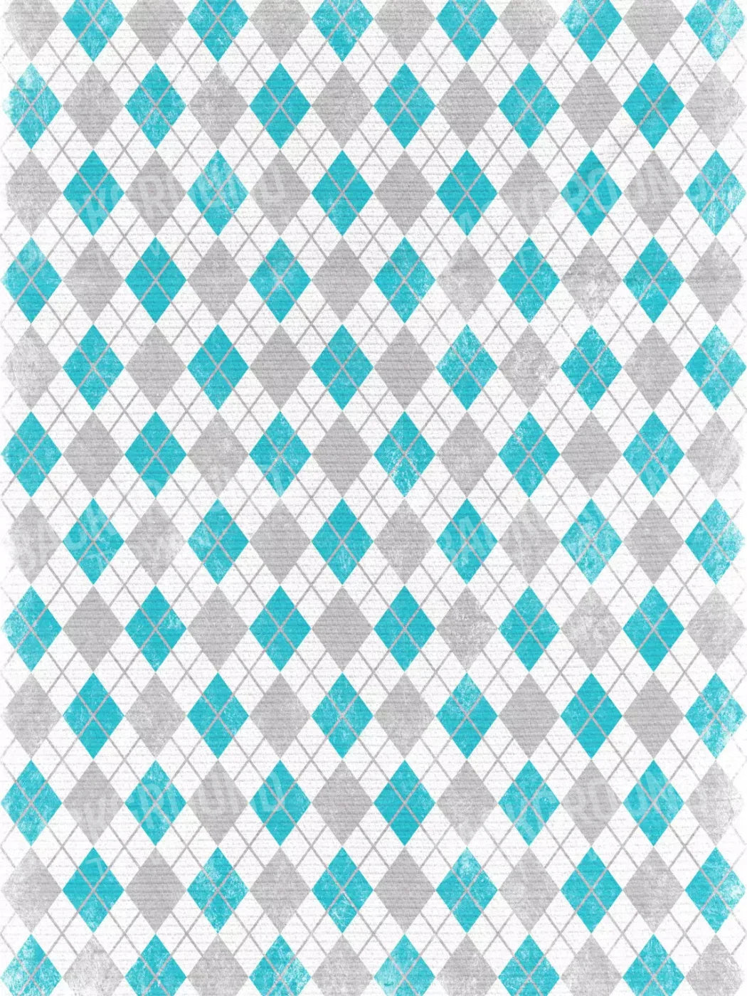 Argyle Teal 5X68 Fleece ( 60 X 80 Inch ) Backdrop