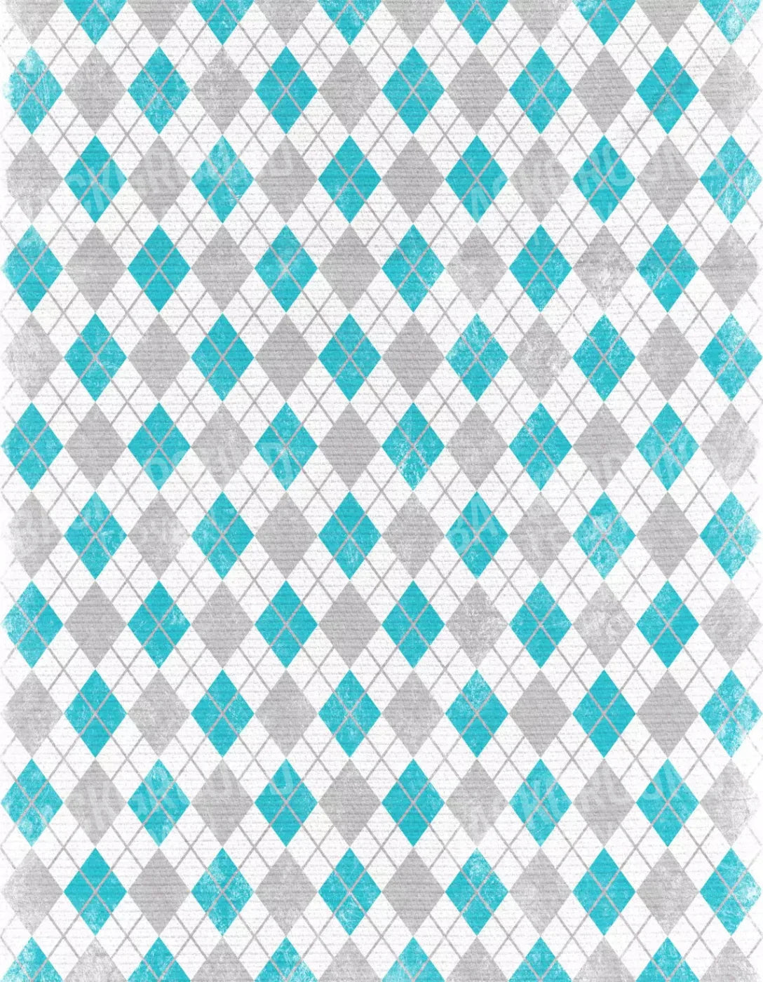 Argyle Teal 6X8 Fleece ( 72 X 96 Inch ) Backdrop