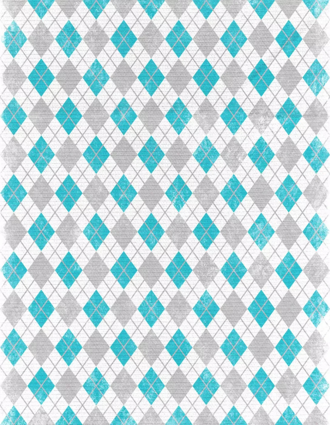 Argyle Teal 6X8 Fleece ( 72 X 96 Inch ) Backdrop