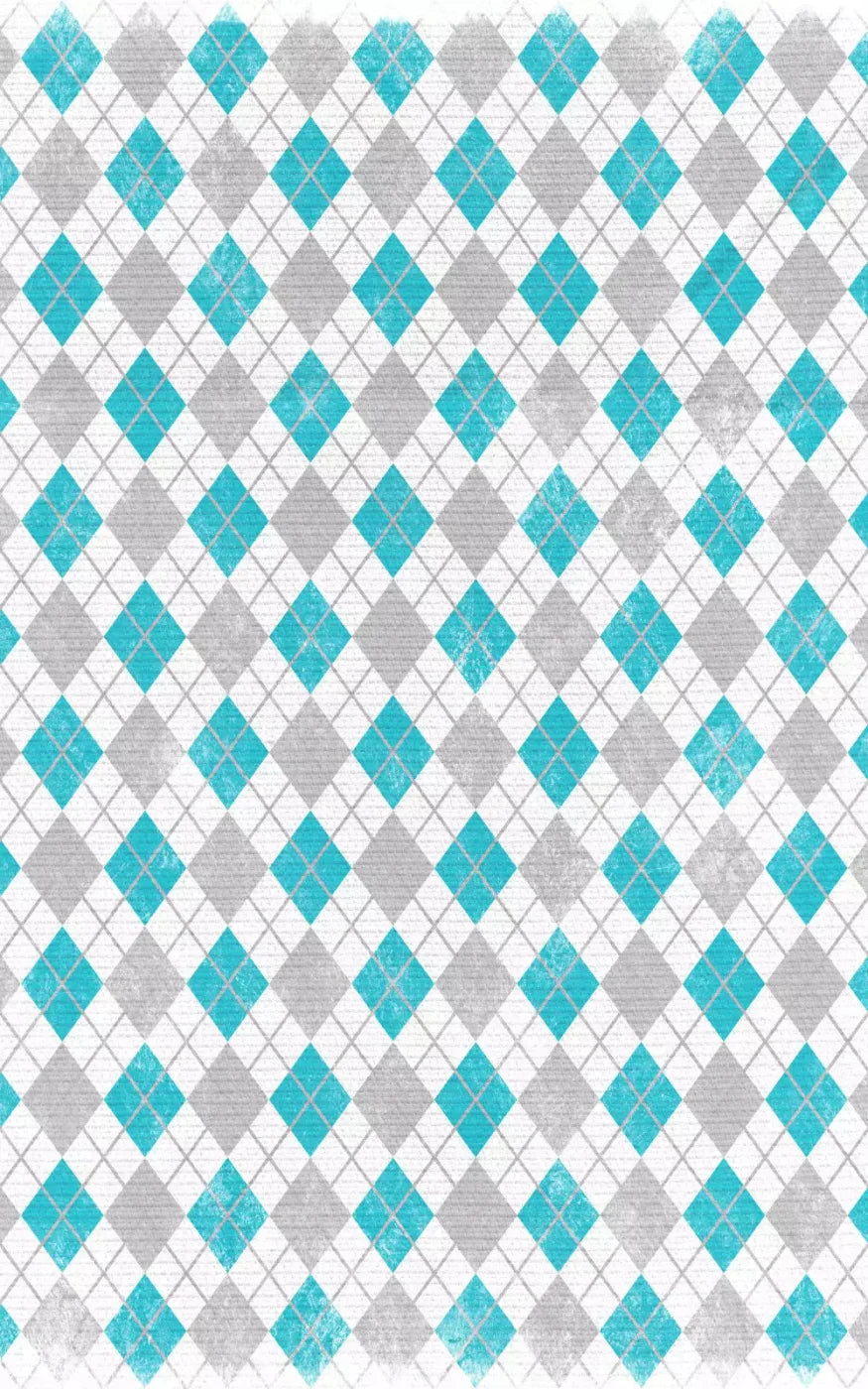 Argyle Teal 9X14 Ultracloth ( 108 X 168 Inch ) Backdrop
