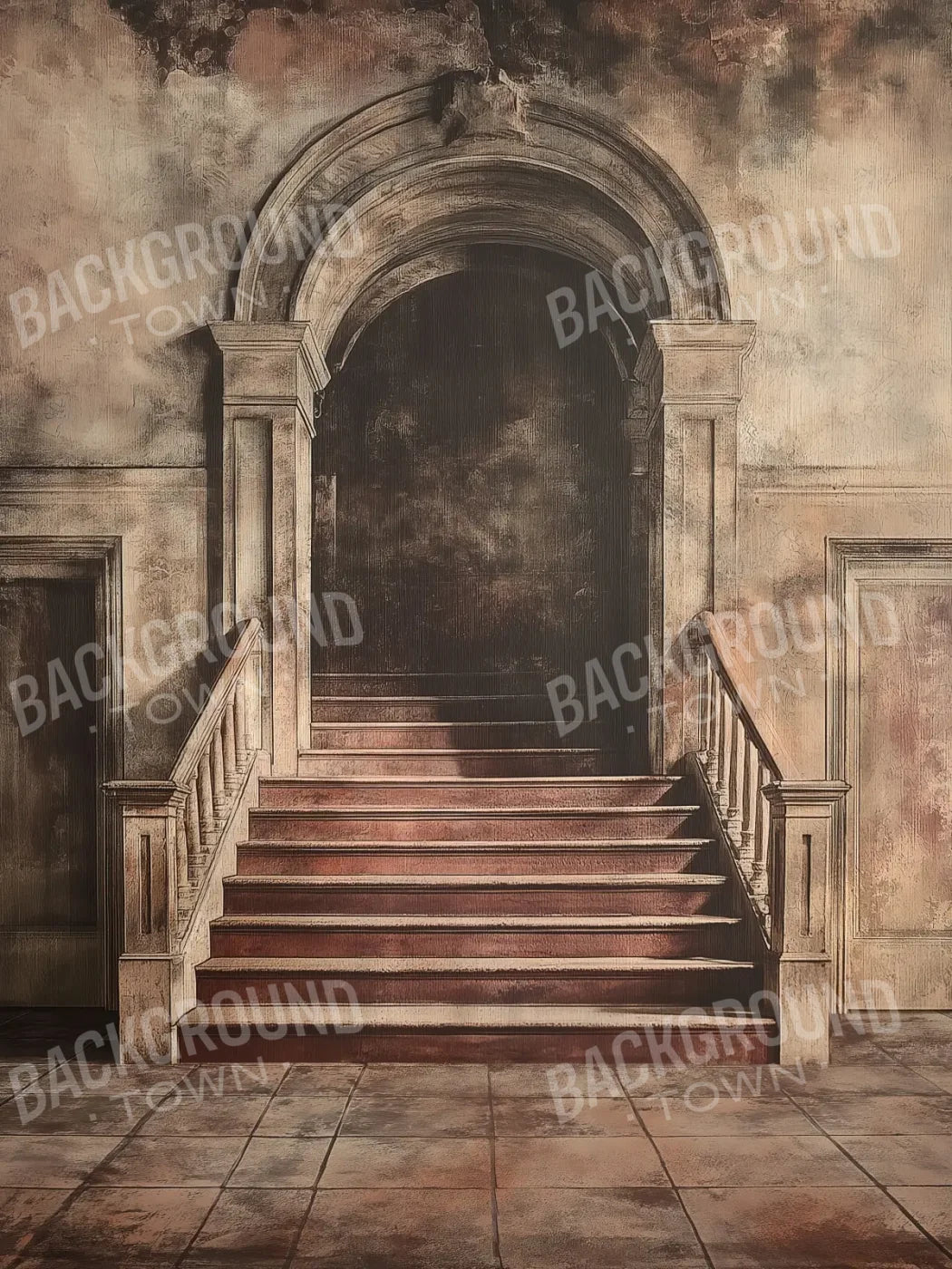 Armistice Stairway 5’x6’8 Fleece (60 x 80 inch) Backdrop