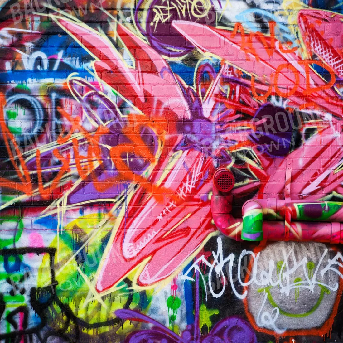 Artist Alley Colorful 10X10 Ultracloth ( 120 X Inch ) Backdrop