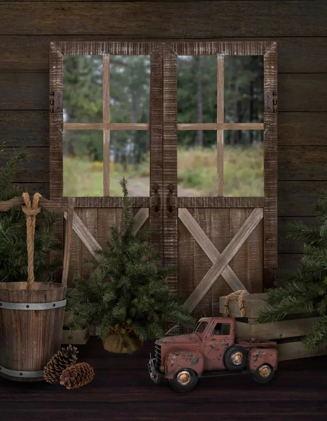 At The Cabin 6X8 Fleece ( 72 X 96 Inch ) Backdrop