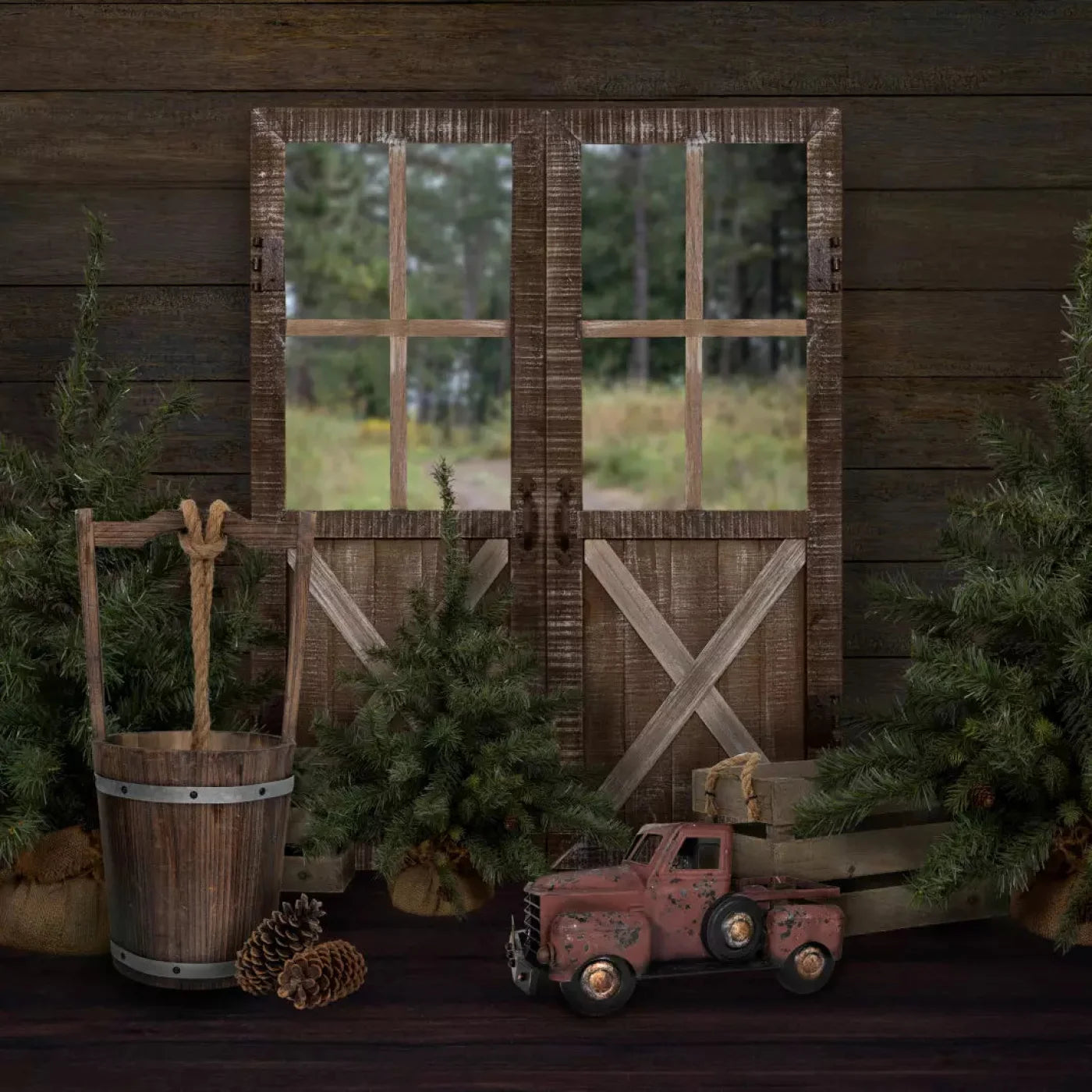 At The Cabin 8X8 Fleece ( 96 X Inch ) Backdrop
