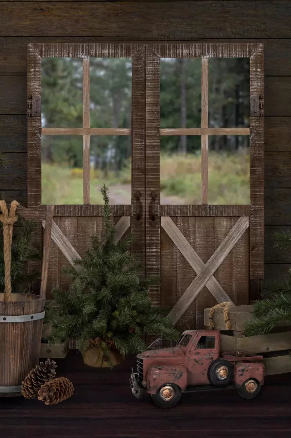 At The Cabin 5X76 For Lvl Up Backdrop System ( 60 X 90 Inch )
