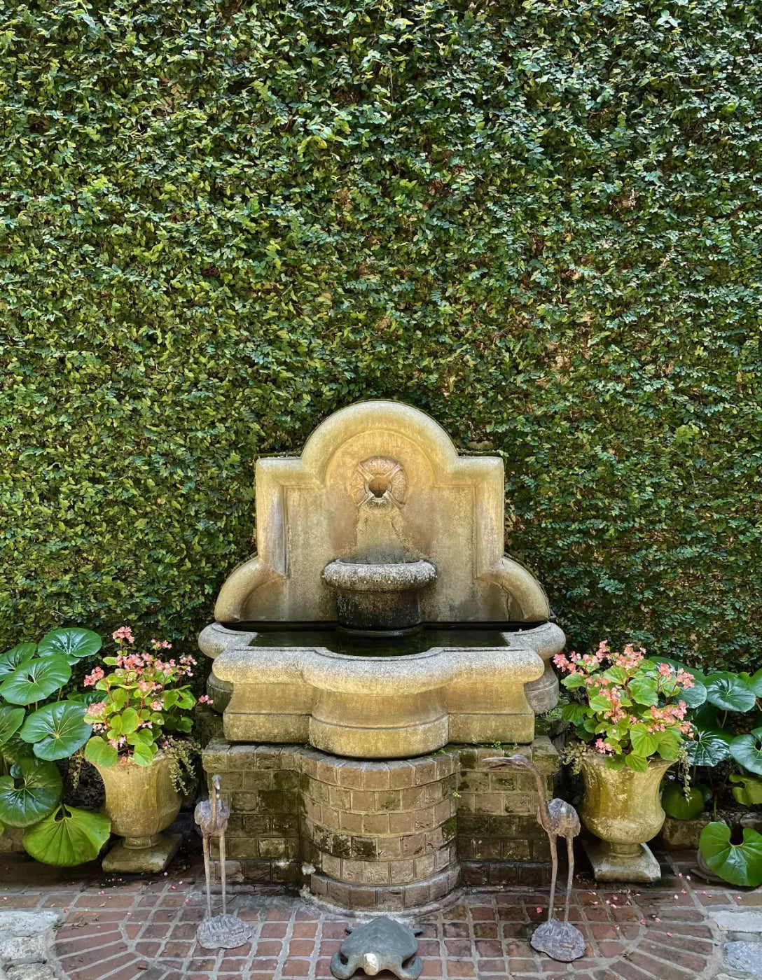 At The Fountain 6X8 Fleece ( 72 X 96 Inch ) Backdrop