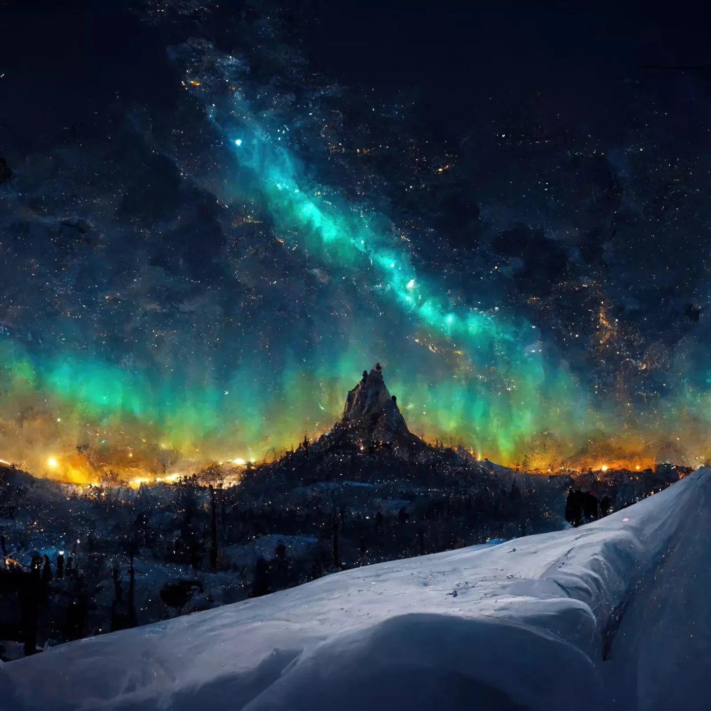 Aurora Night 10X10 Ultracloth ( 120 X Inch ) Backdrop