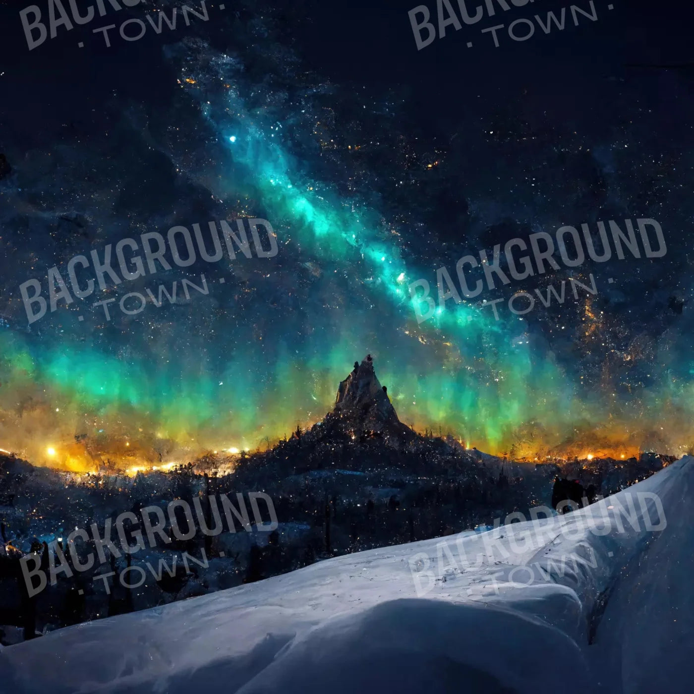 Aurora Night 10X10 Ultracloth ( 120 X Inch ) Backdrop
