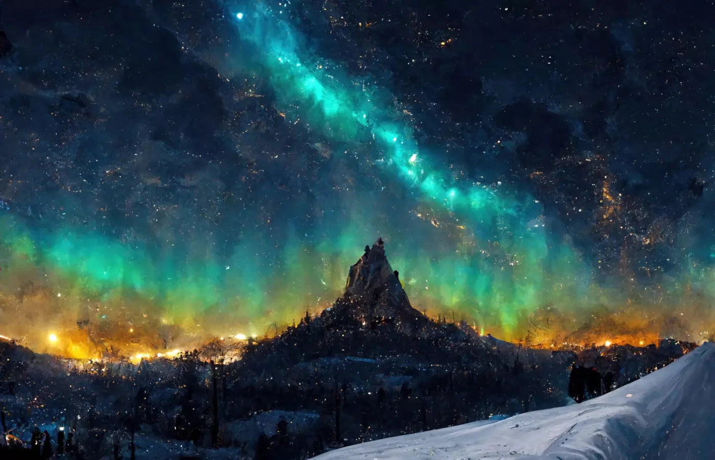 Aurora Night 12X8 Ultracloth ( 144 X 96 Inch ) Backdrop
