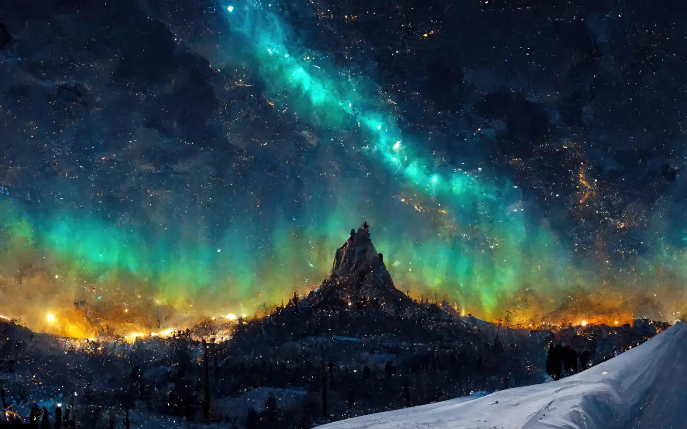 Aurora Night 14X9 Ultracloth ( 168 X 108 Inch ) Backdrop