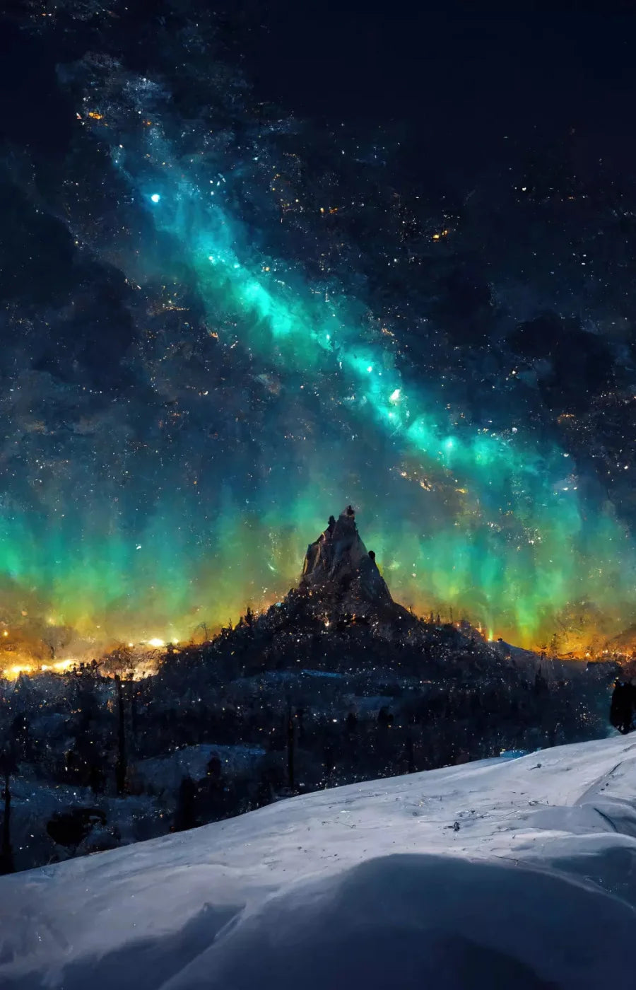 Aurora Night 8X12 Ultracloth ( 96 X 144 Inch ) Backdrop