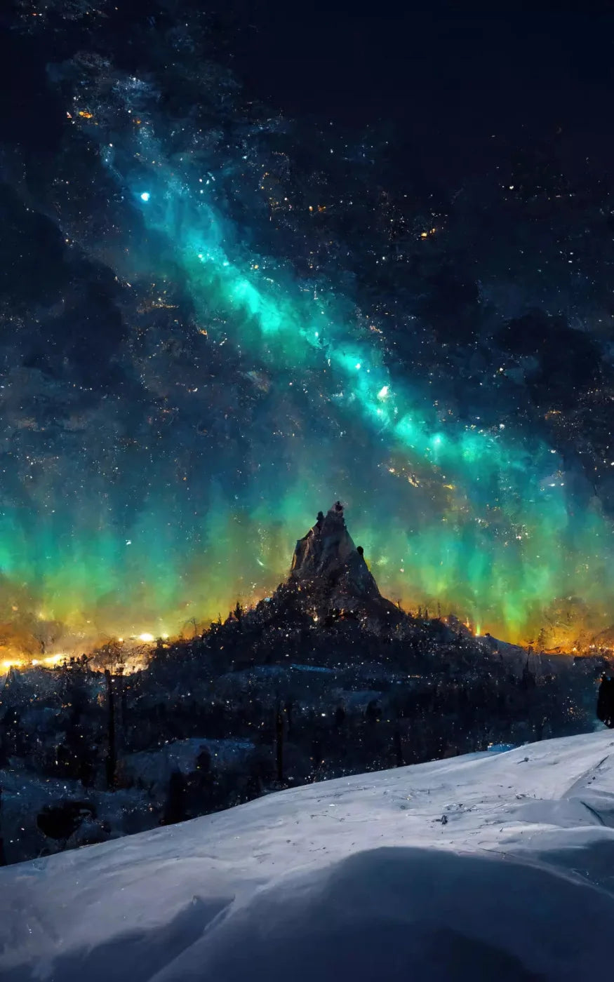 Aurora Night 9X14 Ultracloth ( 108 X 168 Inch ) Backdrop