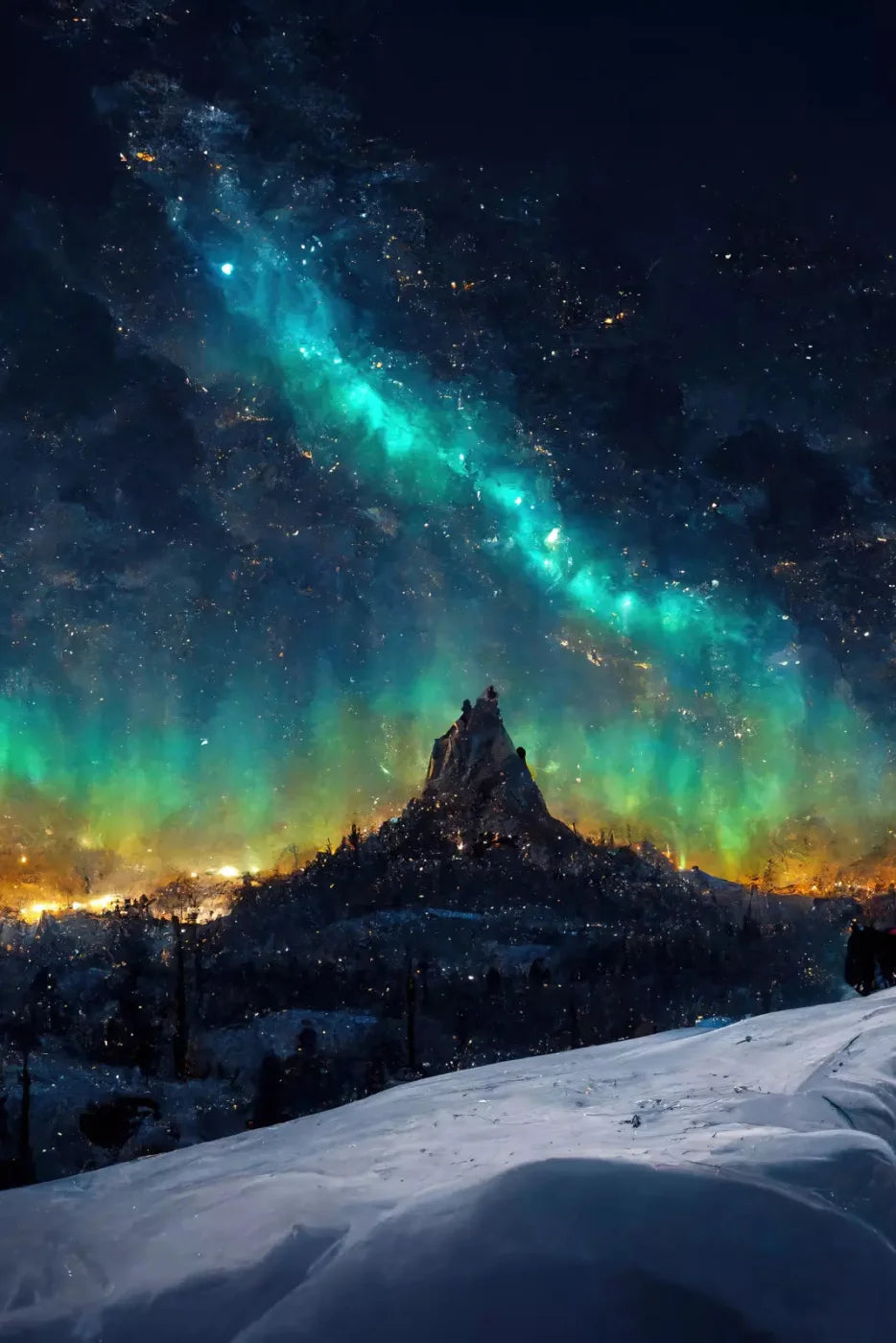 Aurora Night 5X76 For Lvl Up Backdrop System ( 60 X 90 Inch )