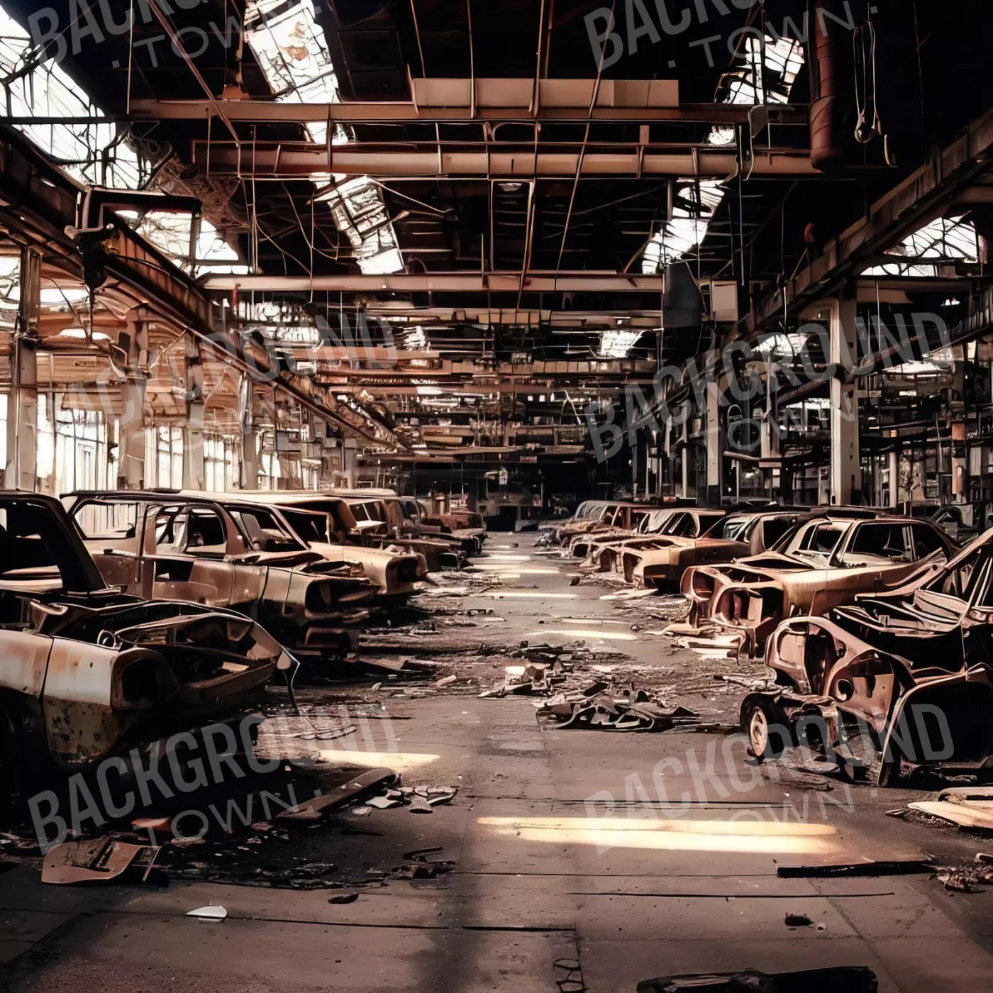 Auto Factory 8X8 Fleece ( 96 X Inch ) Backdrop