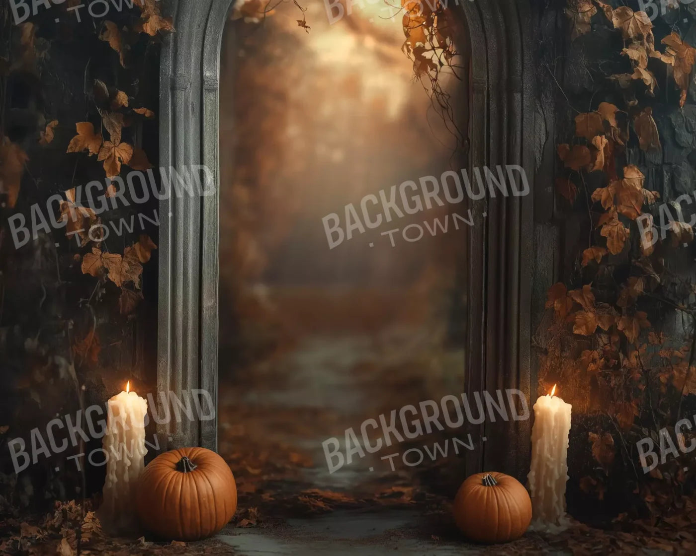 Autumn Archway 1 10’X8’ Fleece (120 X 96 Inch) Backdrop