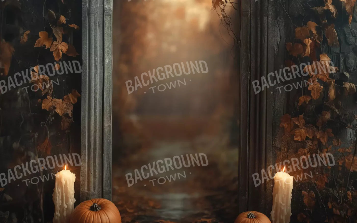 Autumn Archway 1 16’X10’ Ultracloth (192 X 120 Inch) Backdrop
