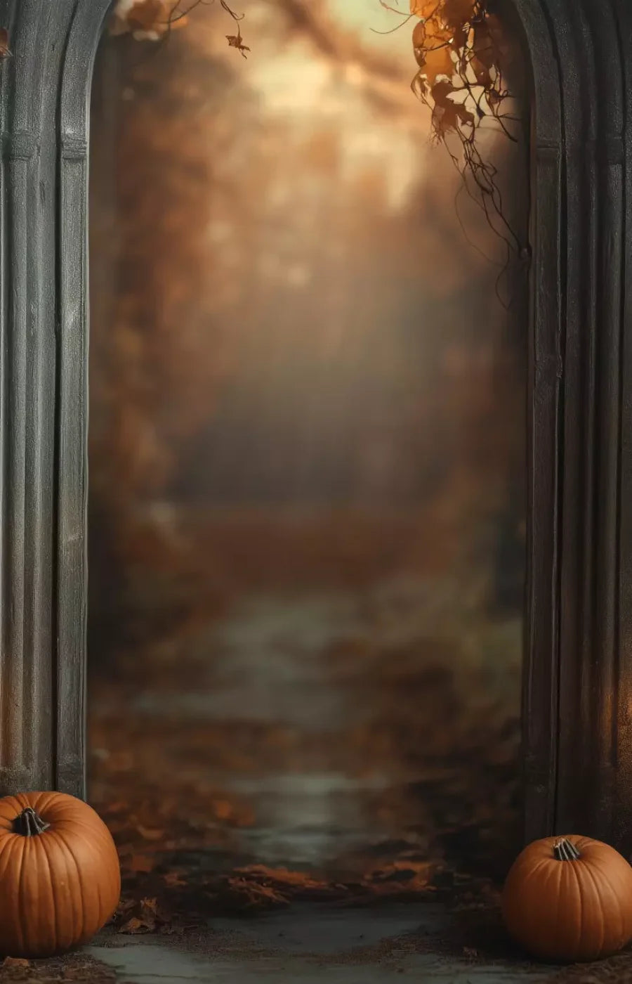 Autumn Archway 1 9’X14’ Ultracloth (108 X 168 Inch) Backdrop
