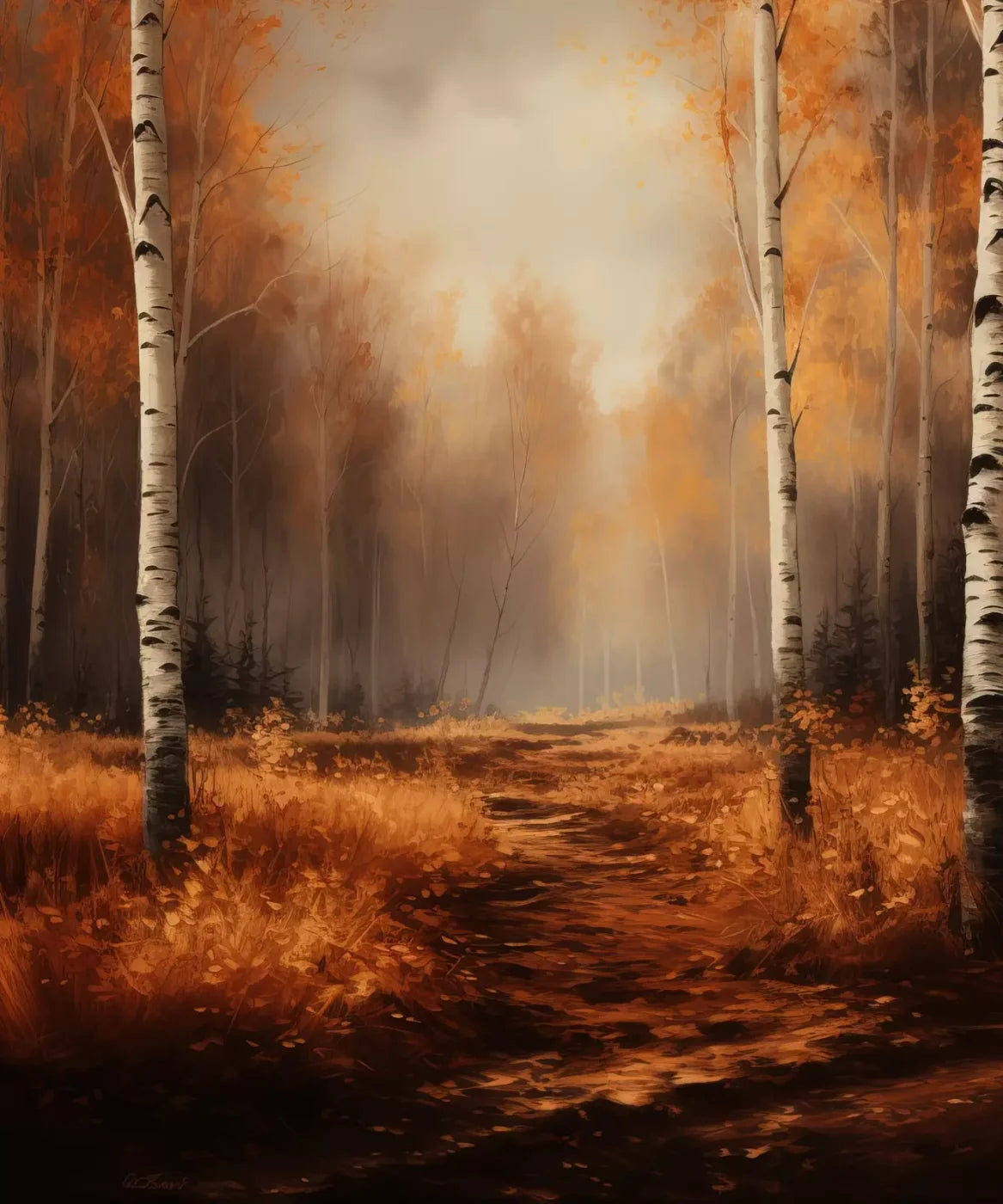 Autumn Birches 10’X12’ Ultracloth (120 X 144 Inch) Backdrop