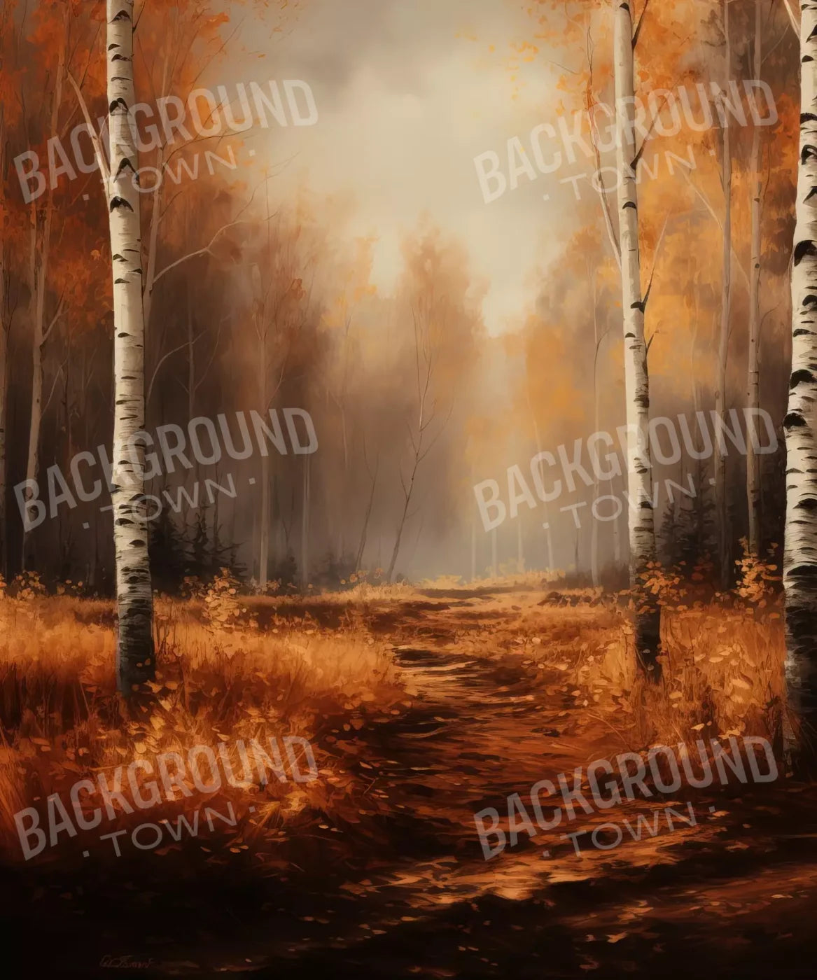 Autumn Birches 10’X12’ Ultracloth (120 X 144 Inch) Backdrop