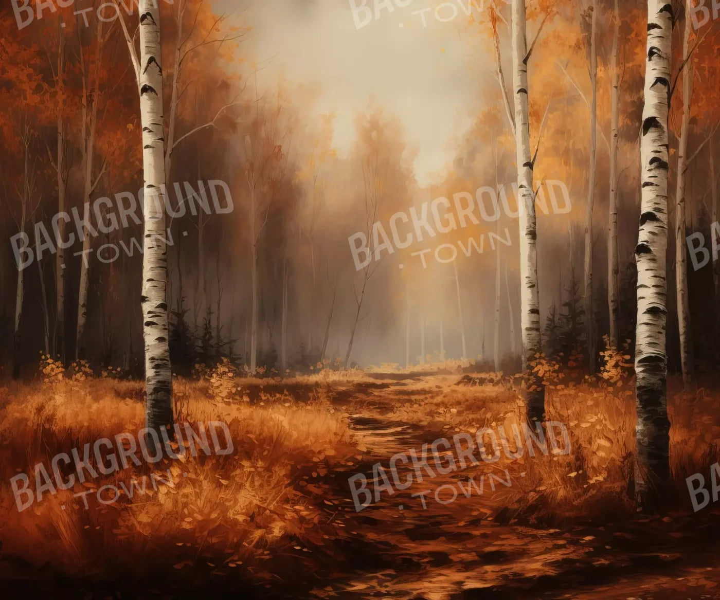 Autumn Birches 12’X10’ Ultracloth (144 X 120 Inch) Backdrop