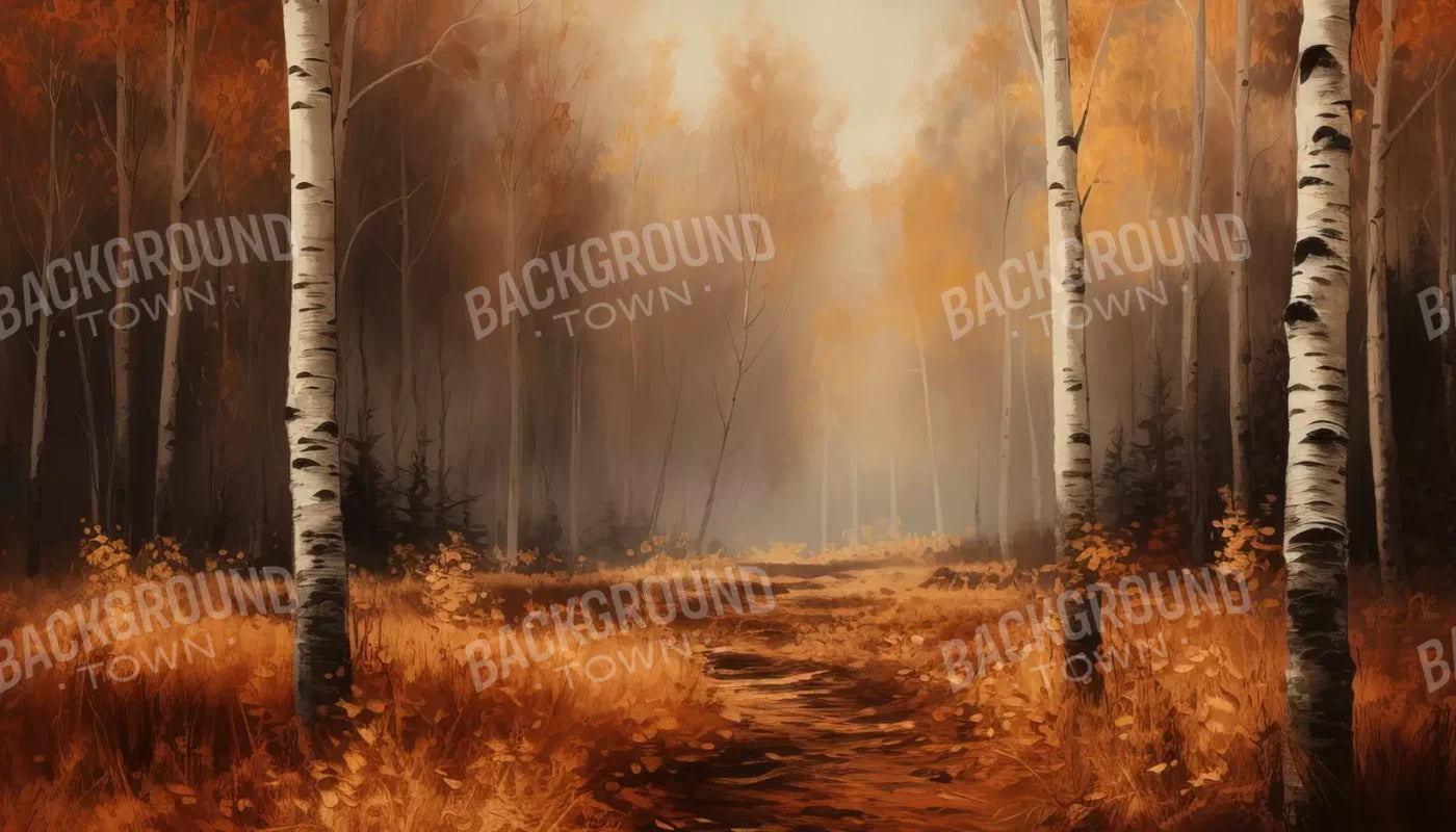 Autumn Birches 14’X8’ Ultracloth (168 X 96 Inch) Backdrop