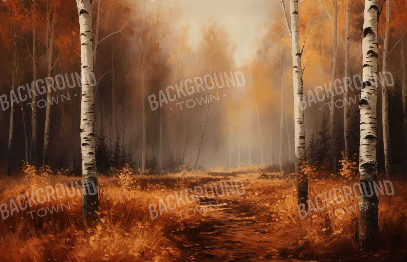 Autumn Birches 14’X9’ Ultracloth (168 X 108 Inch) Backdrop