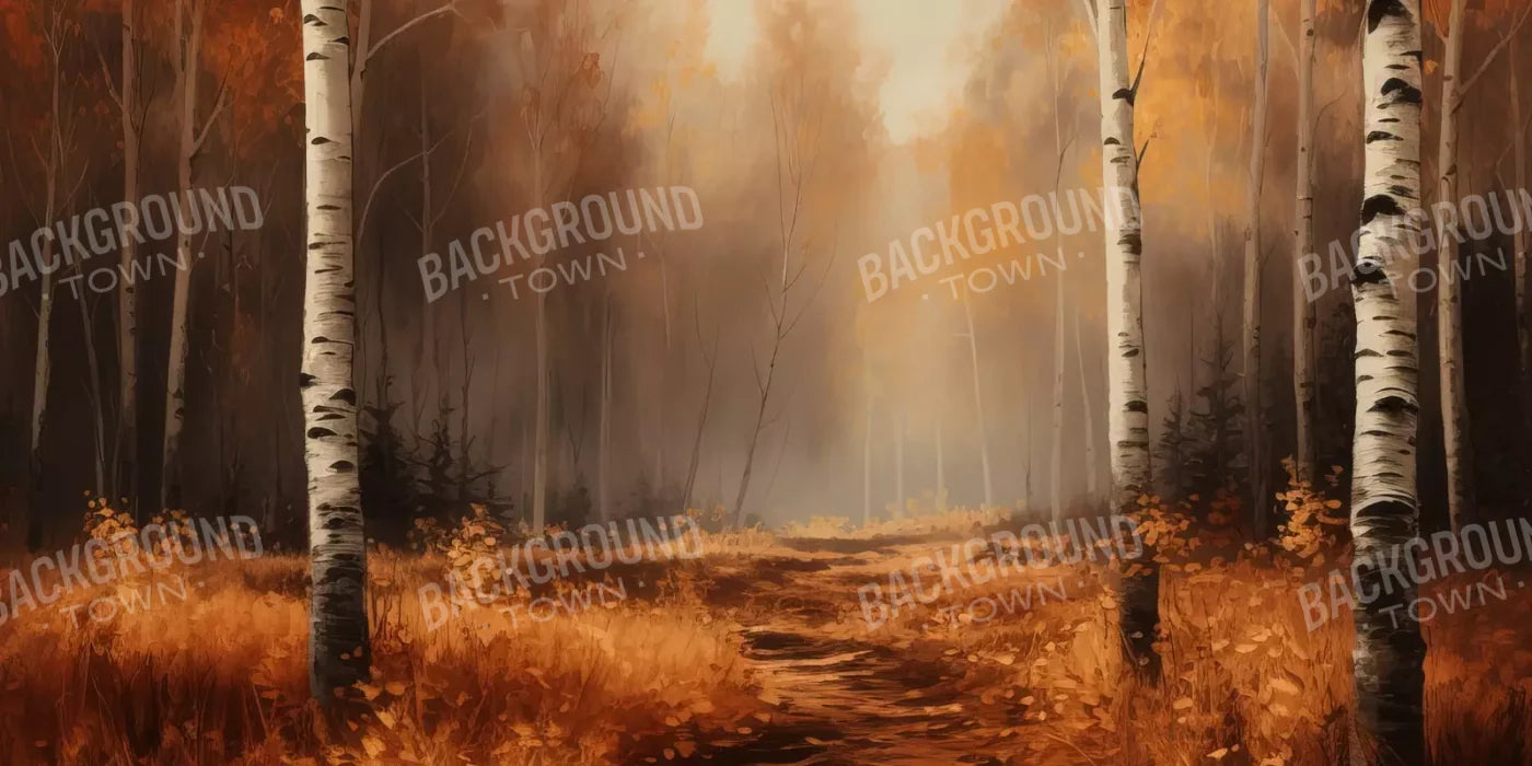 Autumn Birches 16’X8’ Ultracloth (192 X 96 Inch) Backdrop