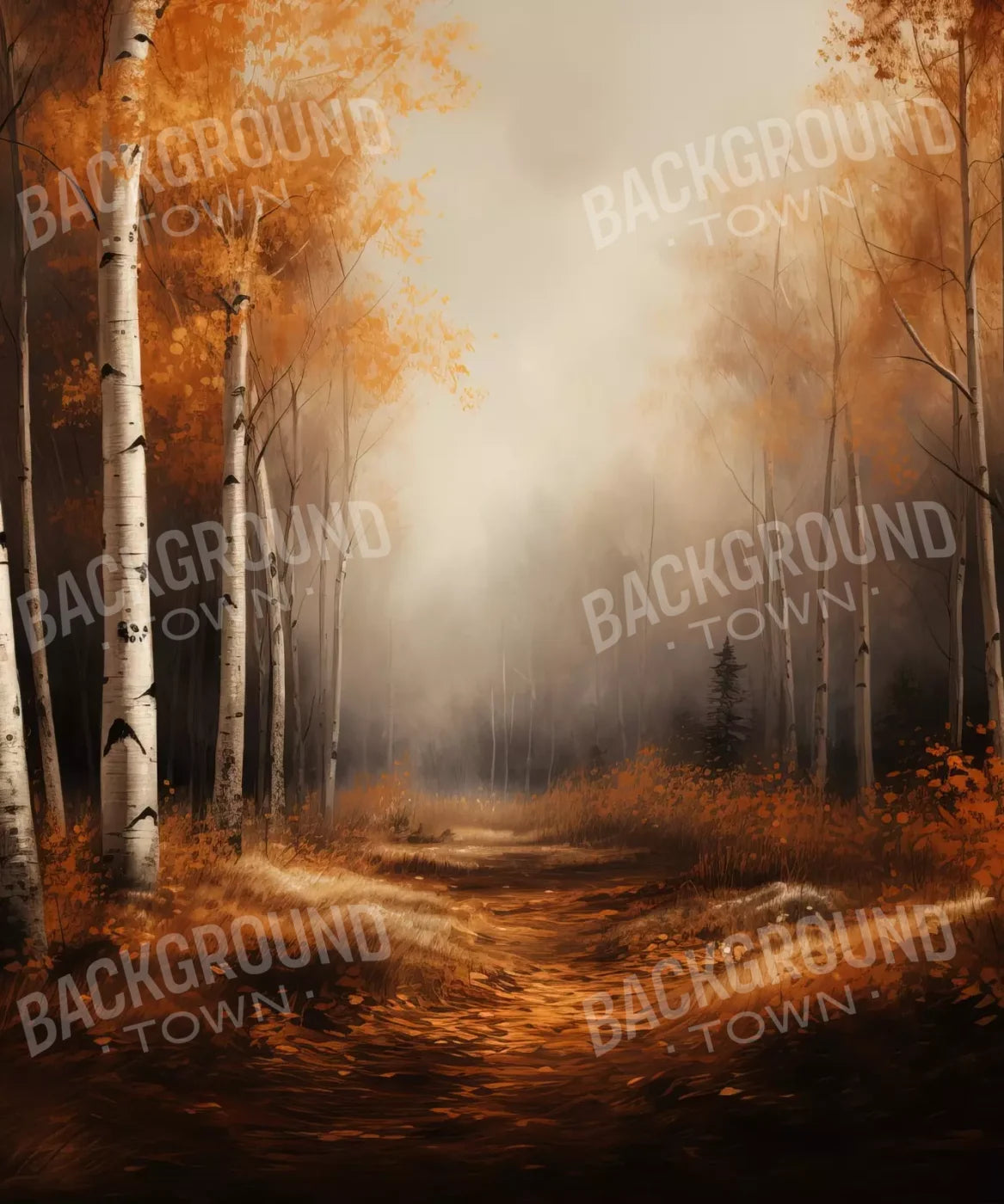 Autumn Birches Ii 10’X12’ Ultracloth (120 X 144 Inch) Backdrop