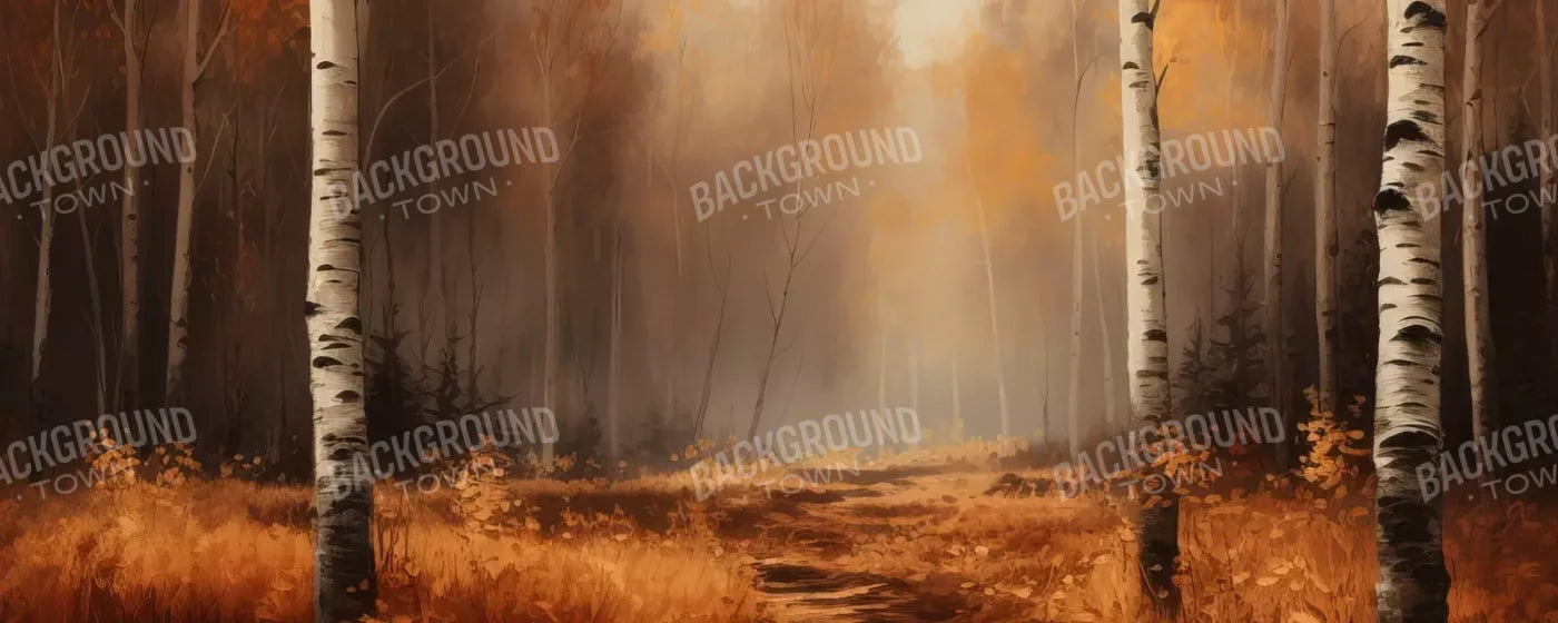 Autumn Birches 20’X8’ Ultracloth (240 X 96 Inch) Backdrop