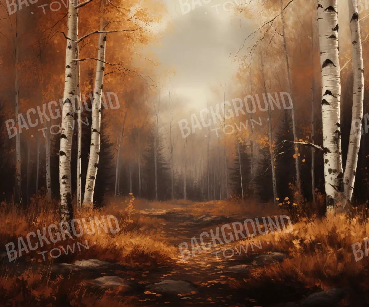 Autumn Birches Iii 12’X10’ Ultracloth (144 X 120 Inch) Backdrop