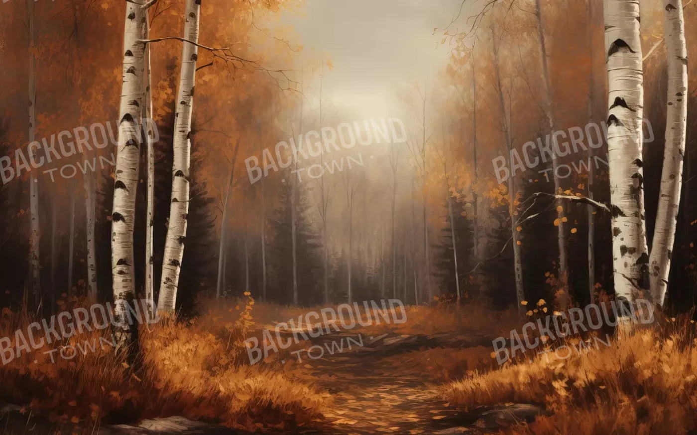Autumn Birches Iii 8’X5’ Ultracloth (96 X 60 Inch) Backdrop