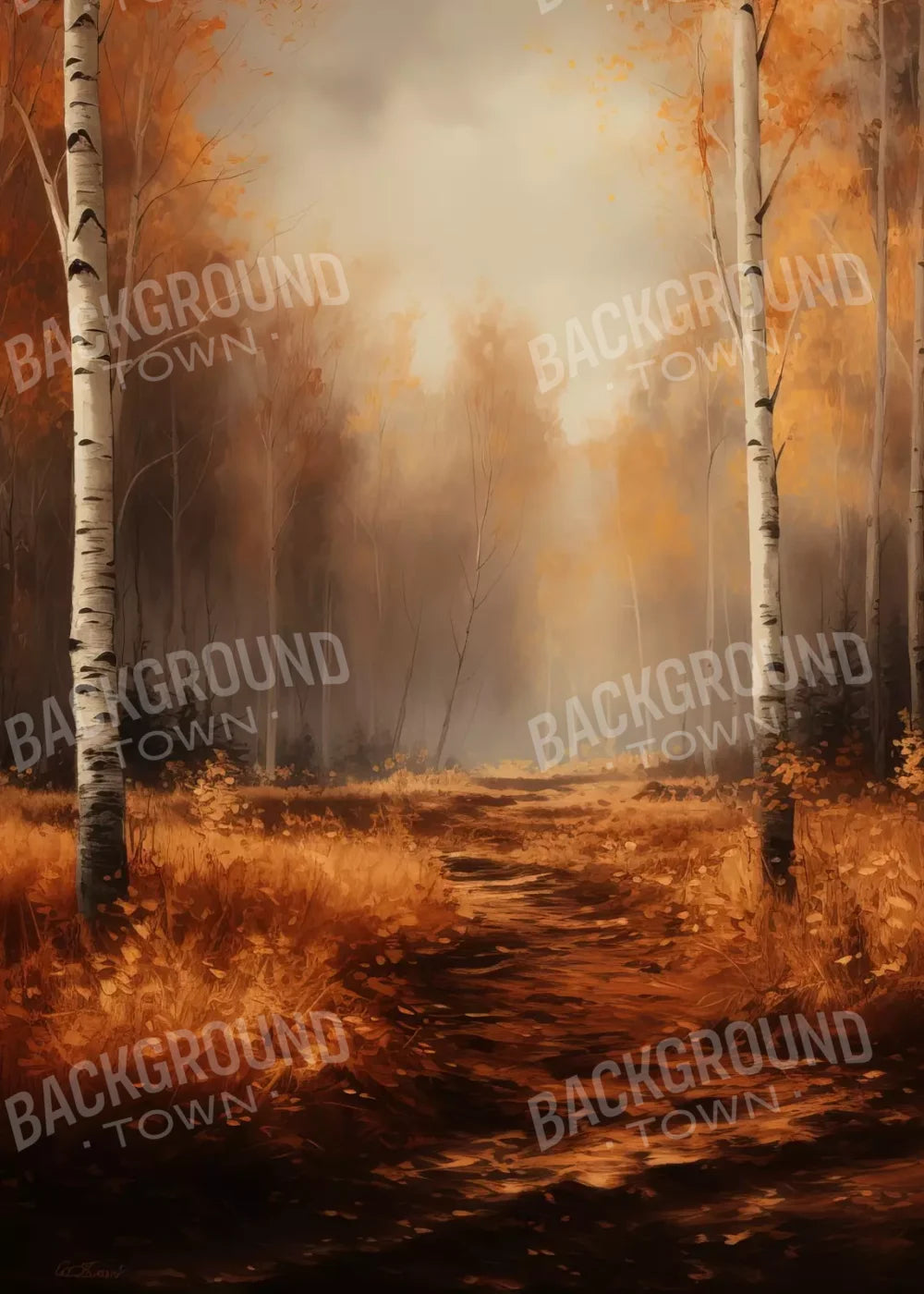 Autumn Birches 5’X7’ Ultracloth (60 X 84 Inch) Backdrop