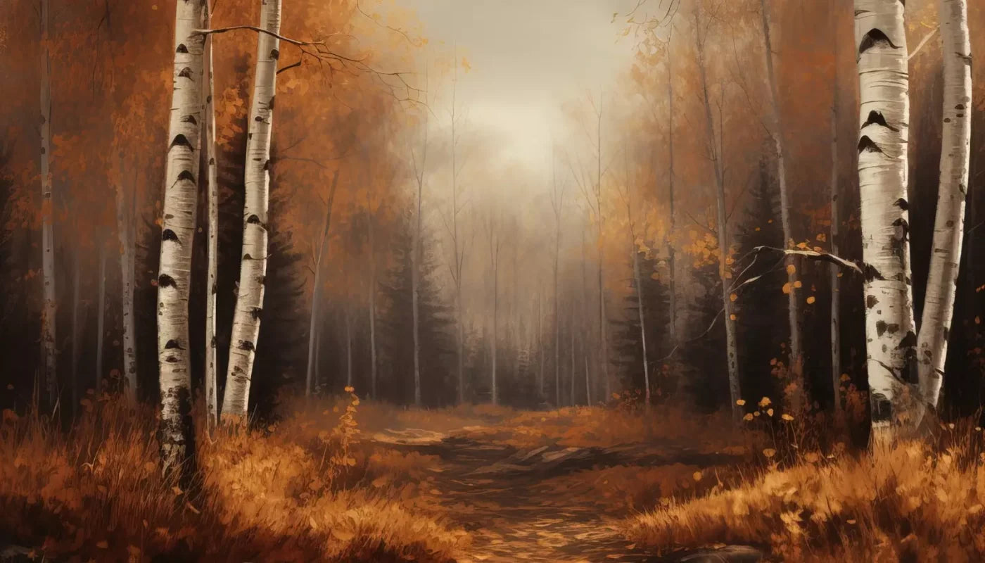 Autumn Birches Iii 14’X8’ Ultracloth (168 X 96 Inch) Backdrop