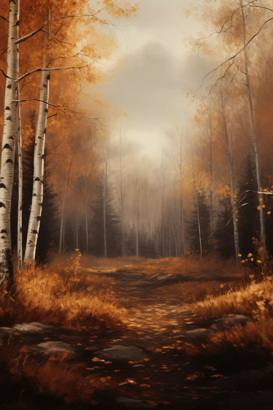 Autumn Birches Iii 8’X12’ Ultracloth (96 X 144 Inch) Backdrop