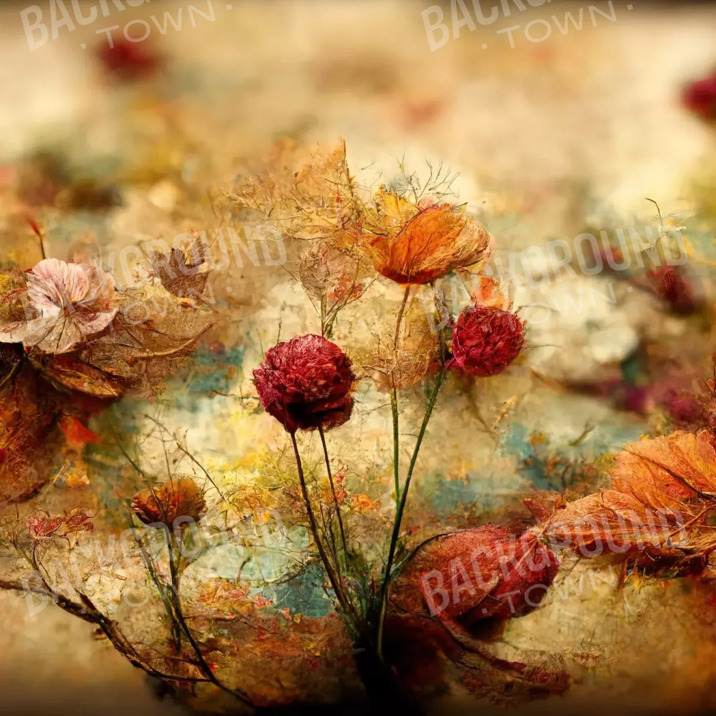 Autumn Bloom 8’X8’ Fleece (96 X Inch) Backdrop