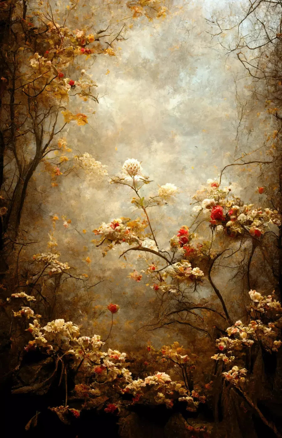 Autumn Blossom 8X12 Ultracloth ( 96 X 144 Inch ) Backdrop