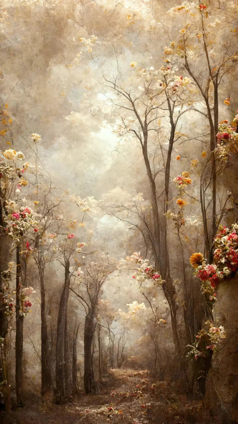 Autumn Blossoms 8X14 Ultracloth ( 96 X 168 Inch ) Backdrop
