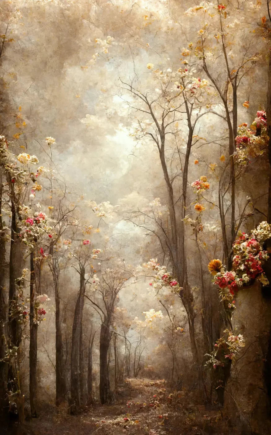 Autumn Blossoms 9X14 Ultracloth ( 108 X 168 Inch ) Backdrop