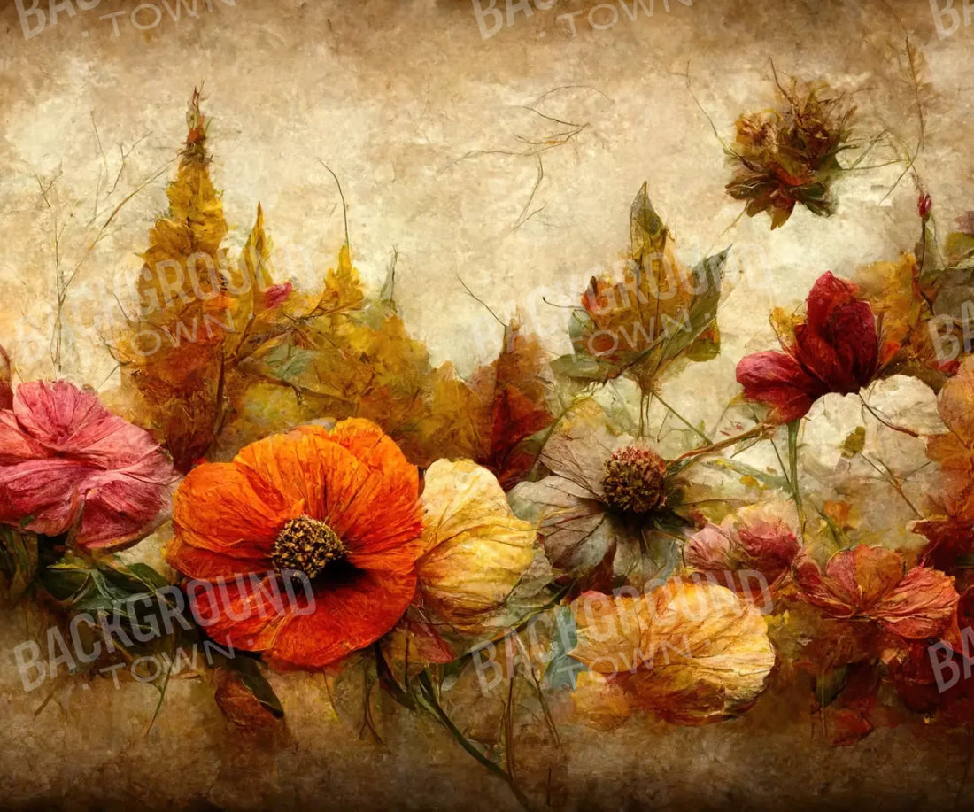 Autumn Bouquet 5’X4’2 Fleece (60 X 50 Inch) Backdrop