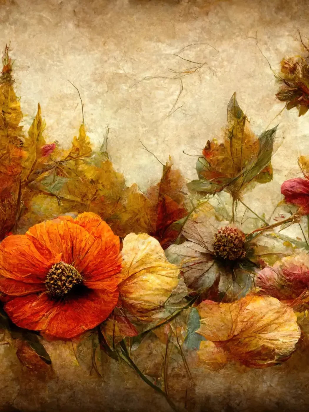 Autumn Bouquet 6’X8’ Fleece (72 X 96 Inch) Backdrop